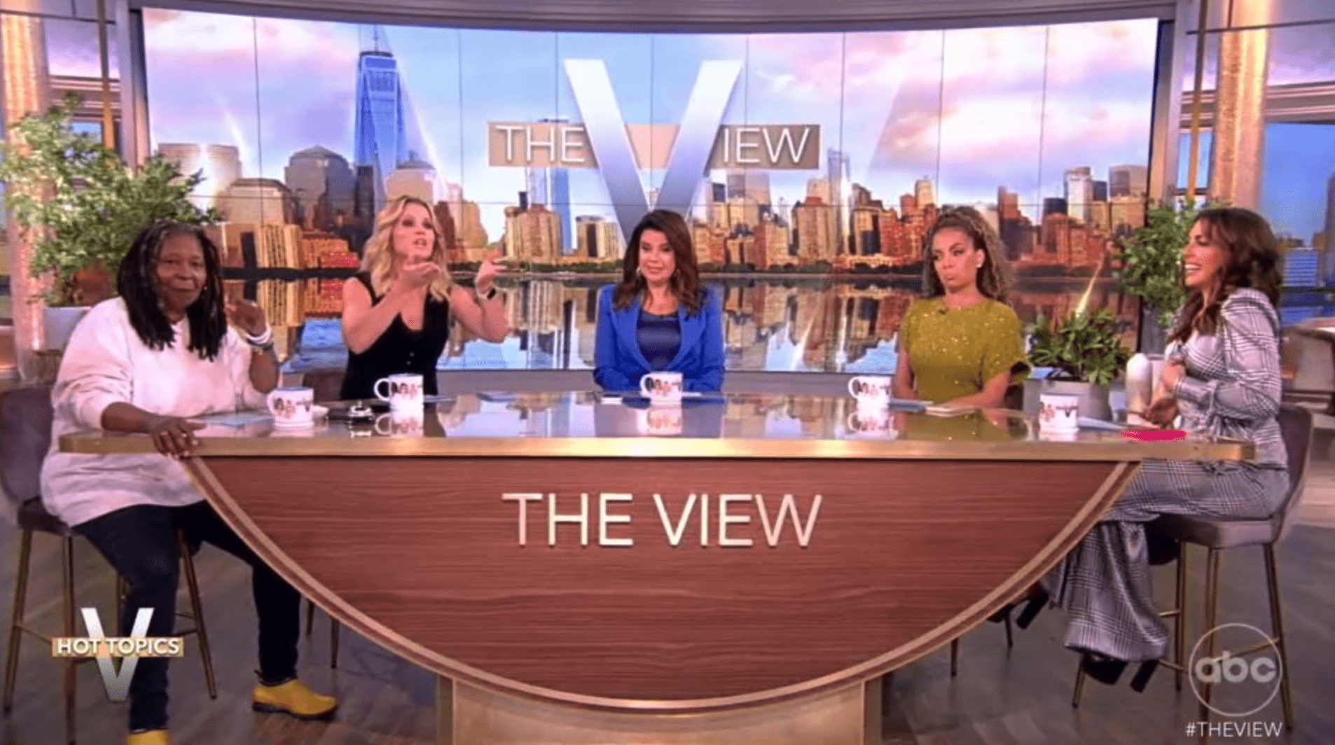 Whoopi Goldberg had to interven after Sara Haines, Ana Navarro, Sunny Hostin and Alyssa Farrah Griffin went a little overboard with NSFW comments on 'The View' (ABC)