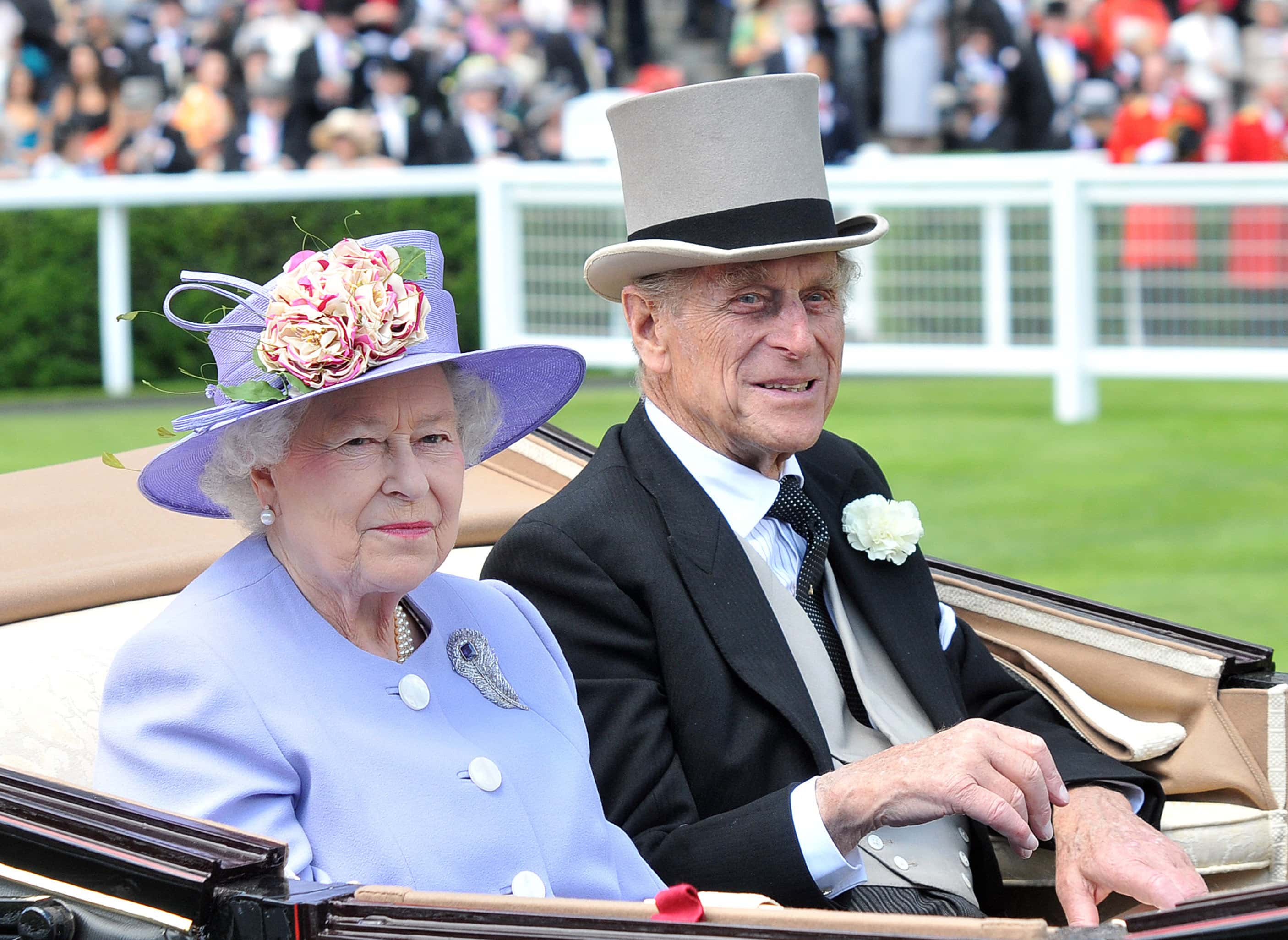 Queen Elizabeth II and Prince Phillip attend Royal Ascot Ladies Day on June 17, 2010 in Ascot, England.