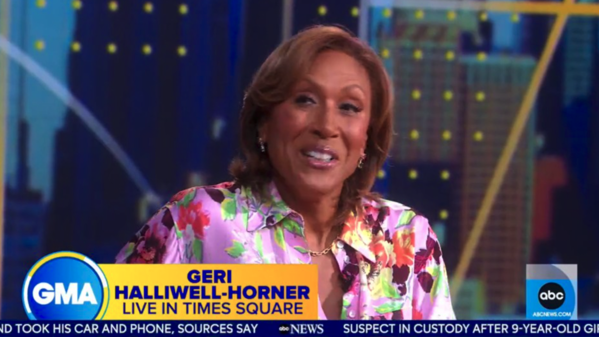  Robin Roberts shouted from off-camera that Michael Strahan was 