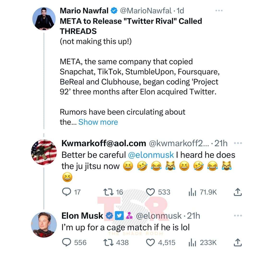 Meta announces its plan for an app that rivals Twitter (@marionawfal/Twitter)