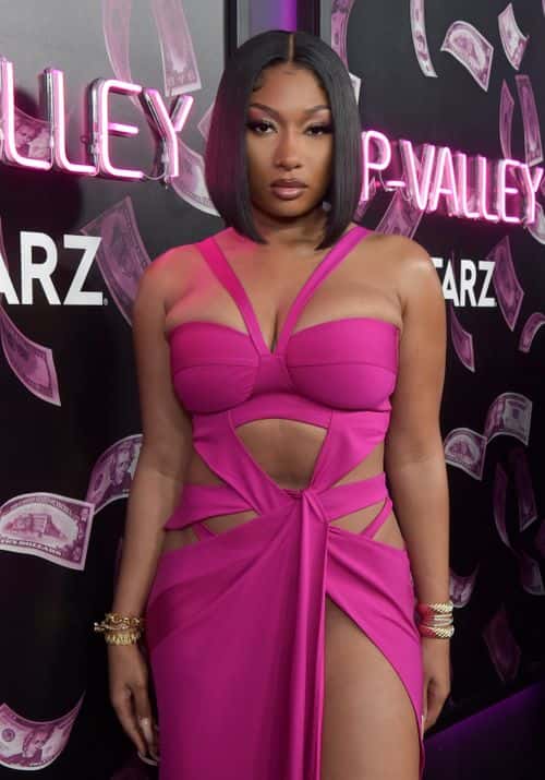 Megan Thee Stallion attends the premiere of STARZ season 2 of