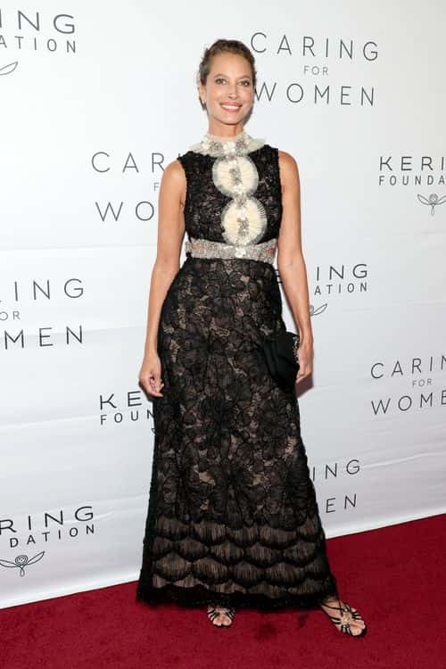 Christy Turlington attends The Kering Foundation's Caring for Women dinner at The Pool on Park Avenue on September 15, 2022 in New York City.