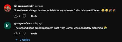 Comments on IShowSpeed and Jamal (@ishowspeed/YouTube)