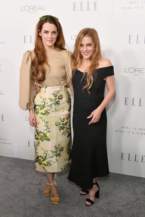 Riley Keough and Lisa Marie Presley attend ELLE's 24th Annual Women in Hollywood Celebration presented by L'Oreal Paris, Real Is Rare, Real Is A Diamond and CALVIN KLEIN at Four Seasons Hotel Los Angeles at Beverly Hills on October 16, 2017 in Los Angeles, California.