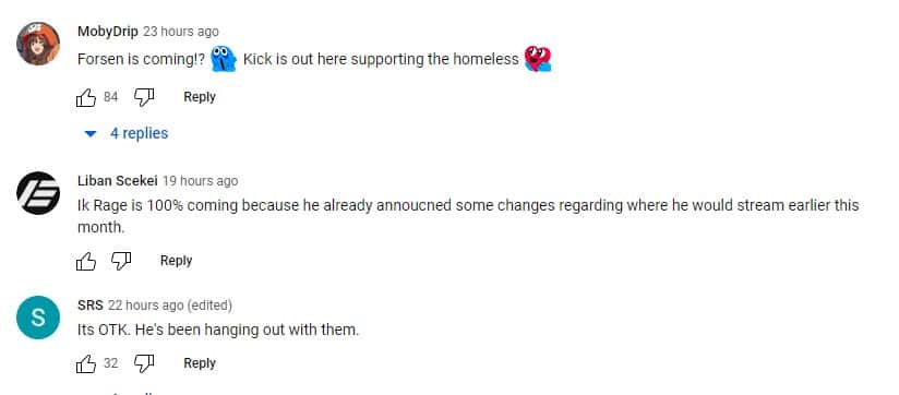 Comments left on xQc claims on Big Streamers (xQc clips/YouTube)