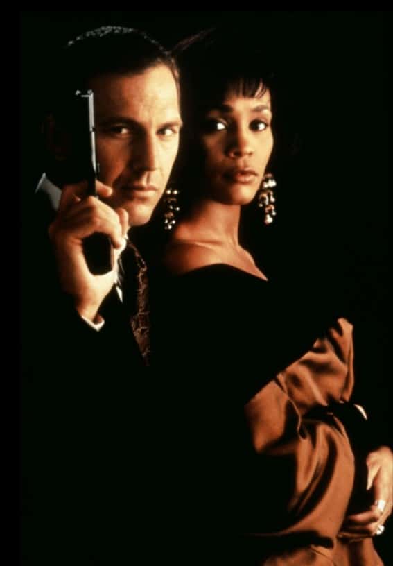 Kevin Costner and Whitney Houston in 'The Bodyguard' (IMDb)