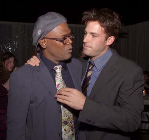 Samual L. Jackson and Ben Affleck at the premiere of 