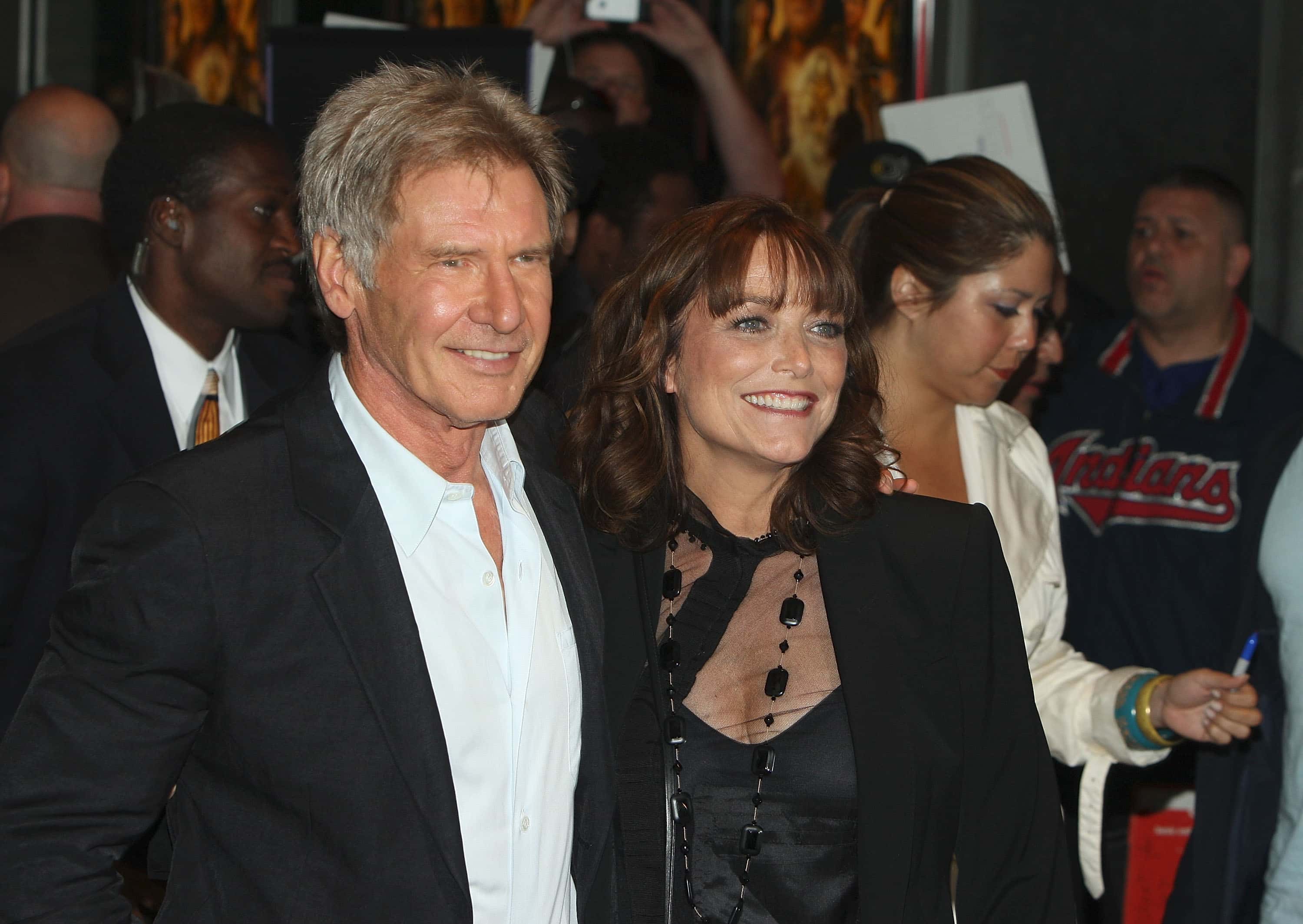 NEW YORK - MAY 21: Actors Harrison Ford and Karen Allen attend a fan screening of 