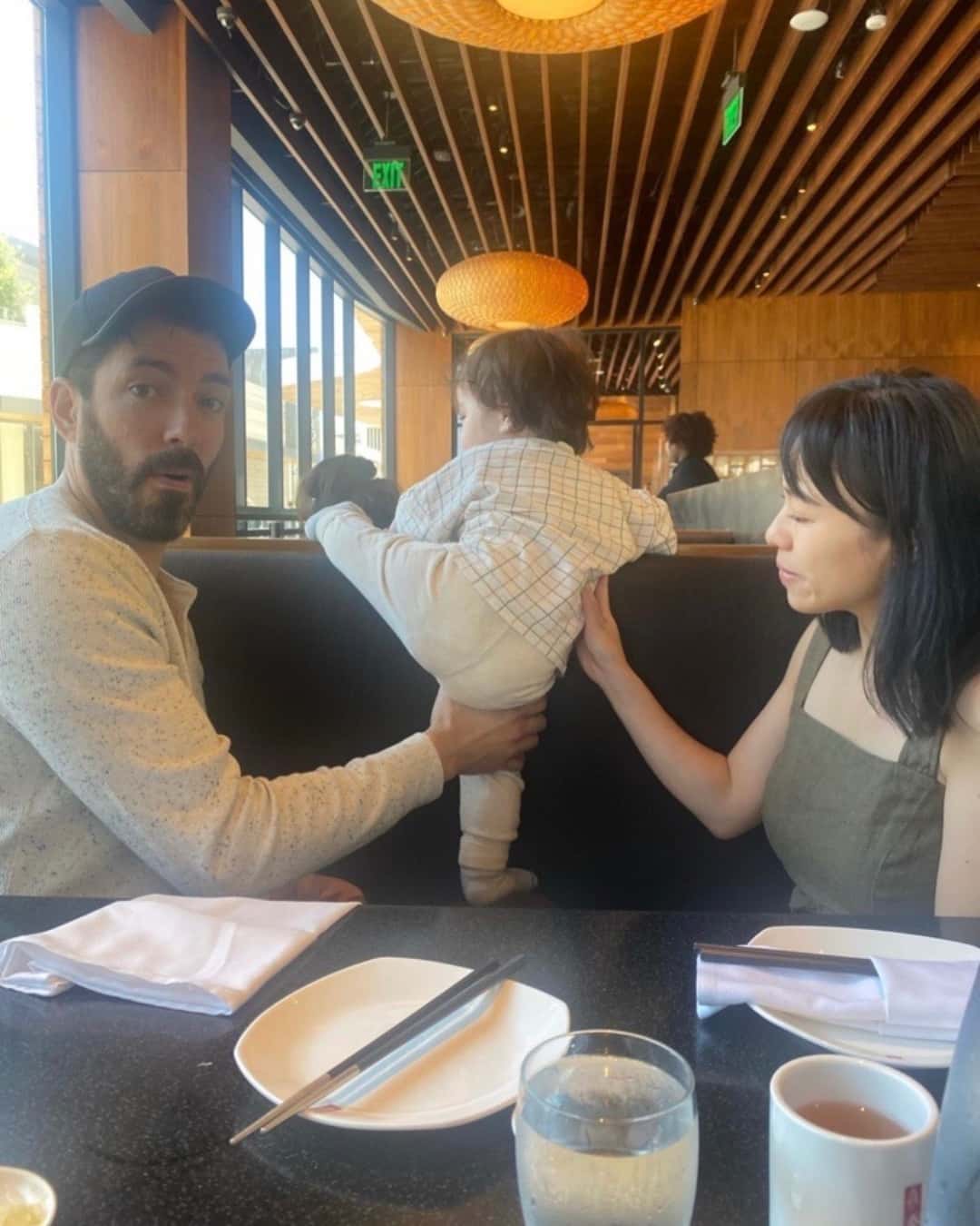 HGTV star Drew Scott, his wife Linda Phan and their baby boy (Instagram/@mrdrewscott)