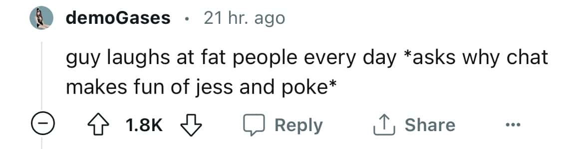 Comment section from xQc's livestream (Reddit) 