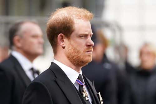 Prince Harry, Duke of Sussex follows the coffin of Queen Elizabeth II as it leaves Westminster Abbey during the state funeral of Queen Elizabeth II on September 19, 2022 in London, England. Elizabeth Alexandra Mary Windsor was born in Bruton Street, Mayfair, London on 21 April 1926. She married Prince Philip in 1947 and ascended the throne of the United Kingdom and Commonwealth on 6 February 1952 after the death of her Father, King George VI. Queen Elizabeth II died at Balmoral Castle in Scotland on September 8, 2022, and is succeeded by her eldest son, King Charles III.