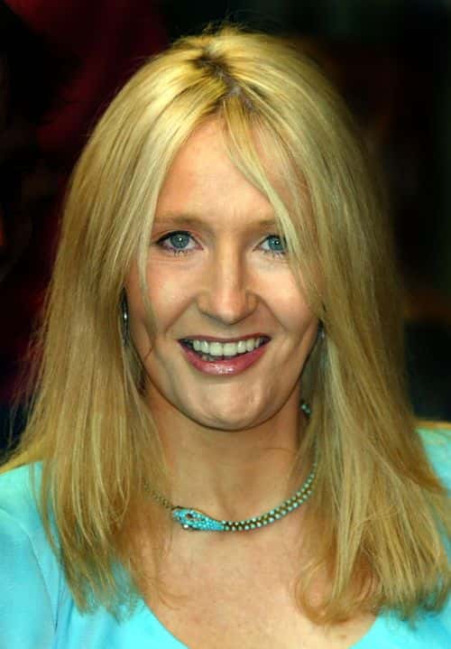 The author of the Harry Potter books, J.K. Rowling poses for photographers as she arrives the Harry Potter and the Chamber of Secrets world premiere November 3, 2002 in London. The movie is director Christopher Columbus's second instalment of the series based on J.K. Rowling's tales of wizardry.