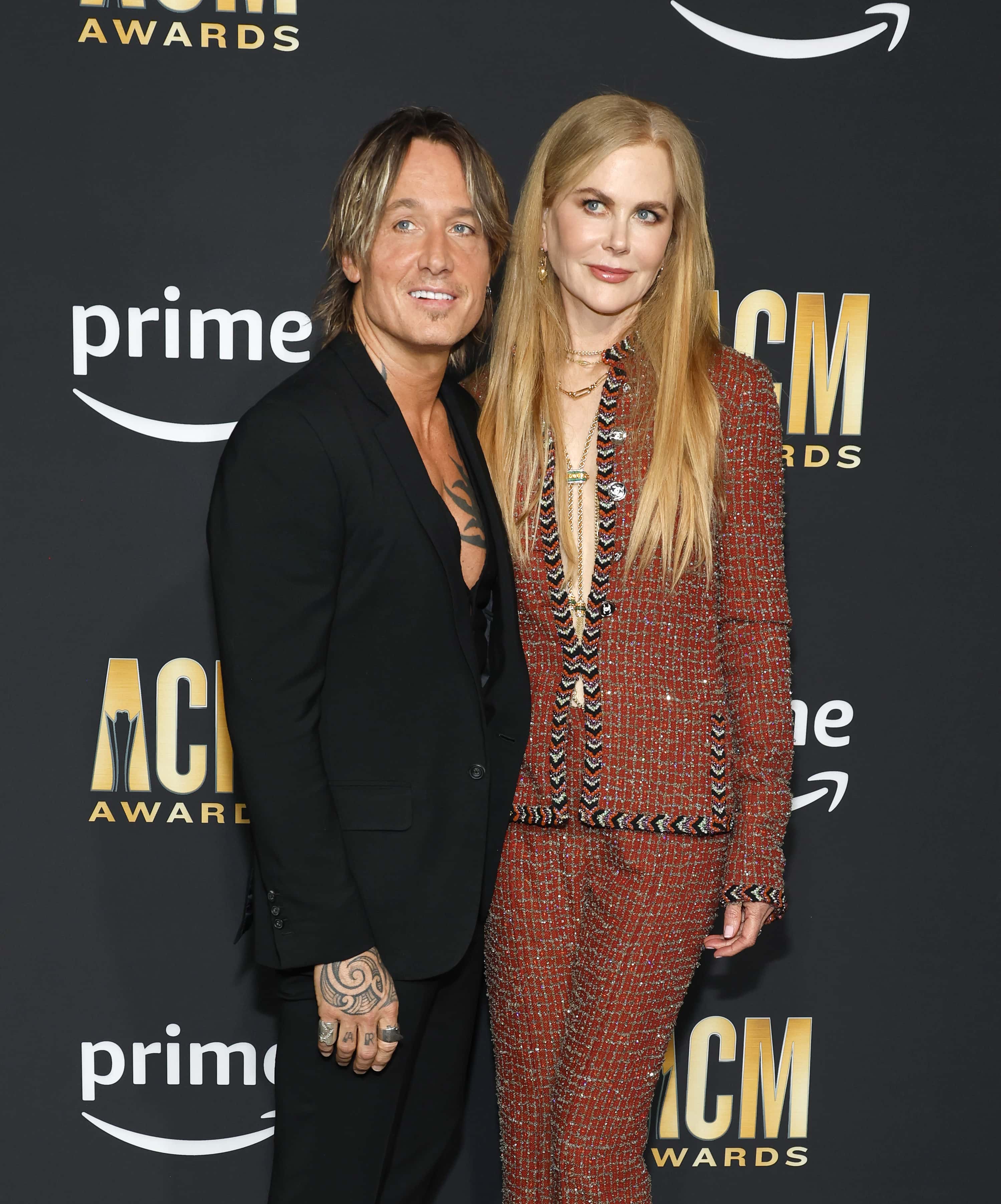 (L-R) Keith Urban and Nicole Kidman attend the 58th Academy Of Country Music Awards at The Ford Center at The Star on May 11, 2023, in Frisco, Texas. (Photo by Jason Kempin/Getty Images)