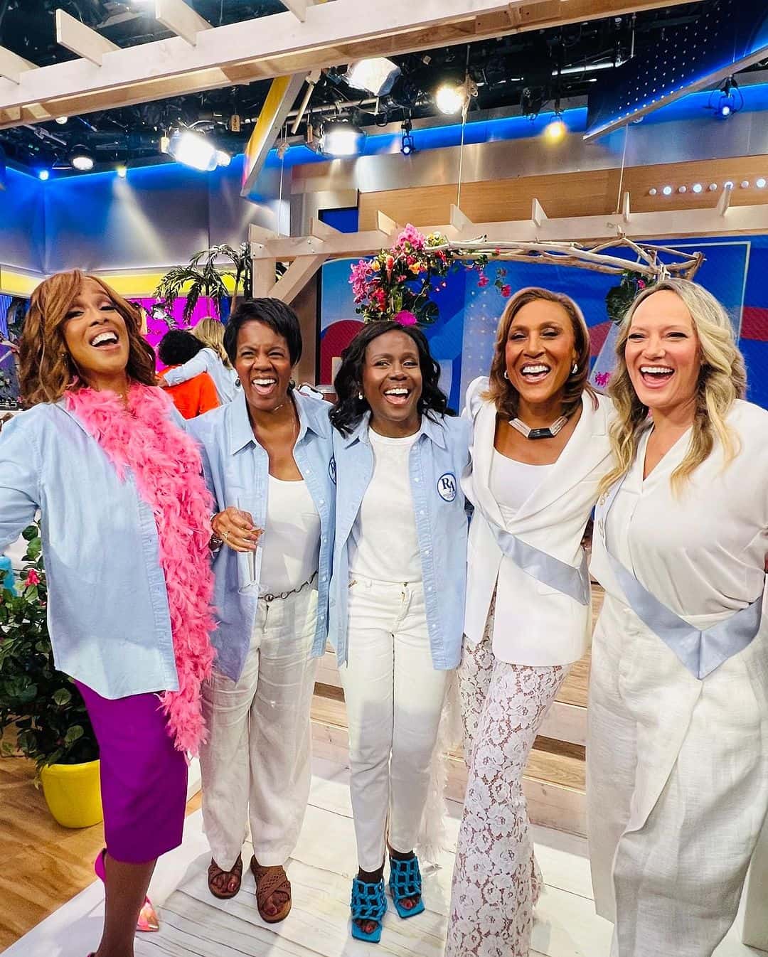 Gayle King at Robin Roberts' engagement party at GMA (@gayleking/Instagram)