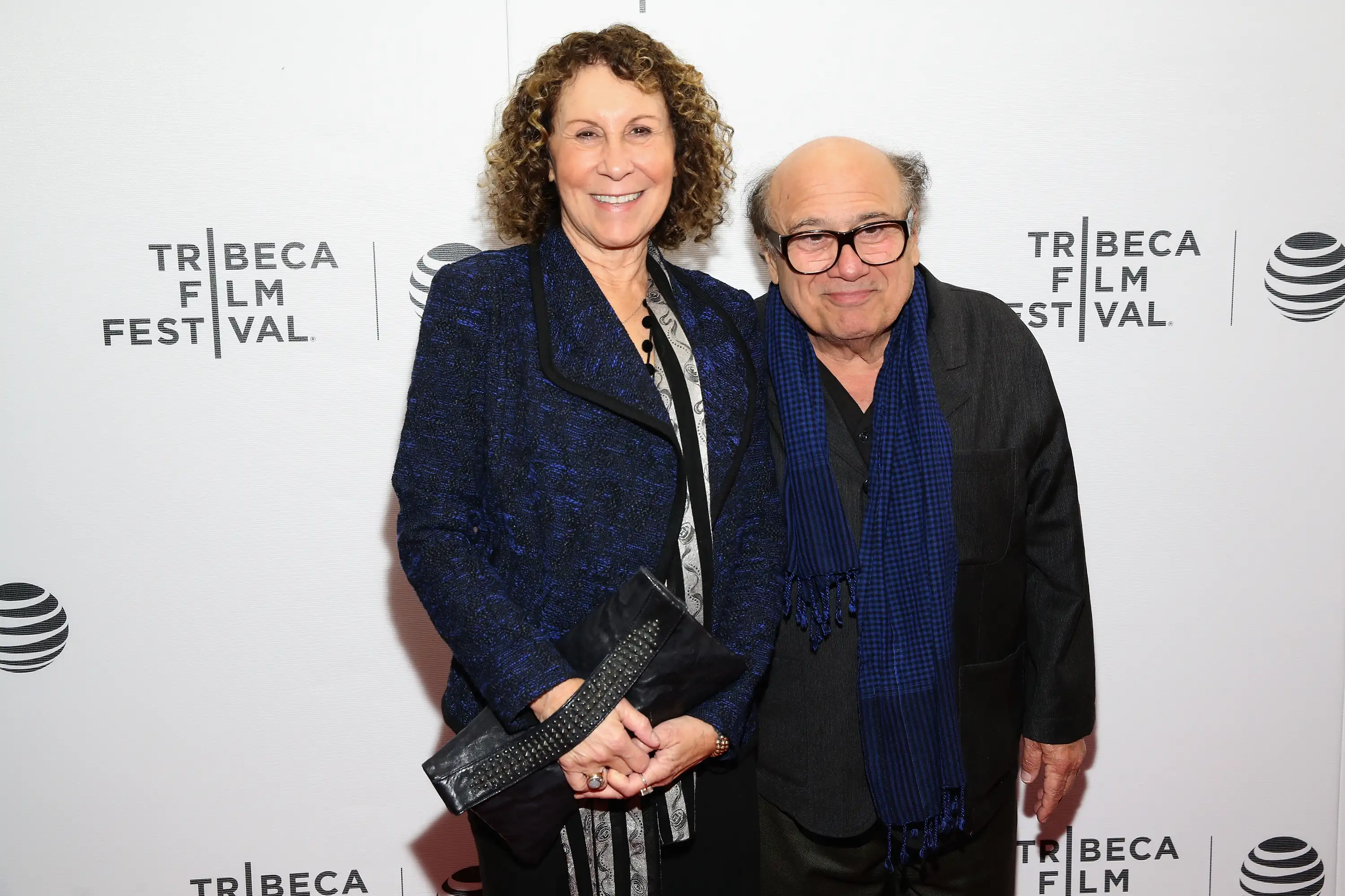 Actors Rhea Perlman and Danny DeVito attend the Tribeca Film Festival Shorts: New York Now at Regal Battery Park Cinemas on April 15, 2016 in New York City. (Photo by Robin Marchant/Getty Images for Tribeca Film Festival)