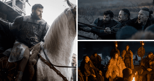 Stills from 'The Last Kingdom: Seven Kings Must Die' (Netflix)