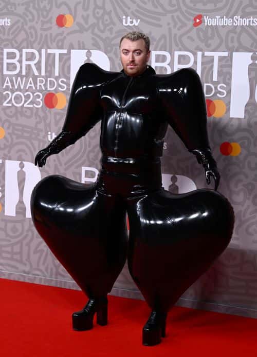 LONDON, ENGLAND - FEBRUARY 11: EDITORIAL USE ONLY: Sam Smith attends The BRIT Awards 2023  at The O2