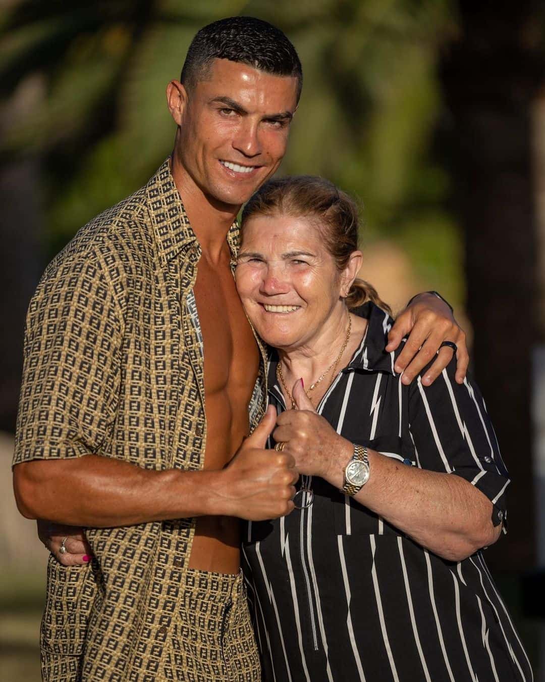 Cristiano Ronaldo’s mum, Dolores Aveiro, 68, has rubbished claims of relationship problems between the football star and Georgina Rodriguez 

