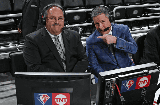 TNT Analysts, Stan Van Gundy and Brian Anderson. (Gary Dineen/NBAE via Getty Images).
