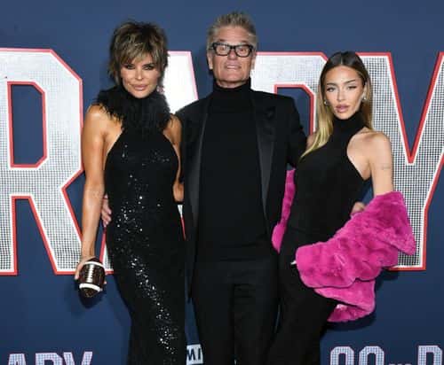 (L-R) Lisa Rinna, Harry Hamlin and Delilah Belle Hamlin attend Los Angeles Premiere Screening Of Paramount Pictures'