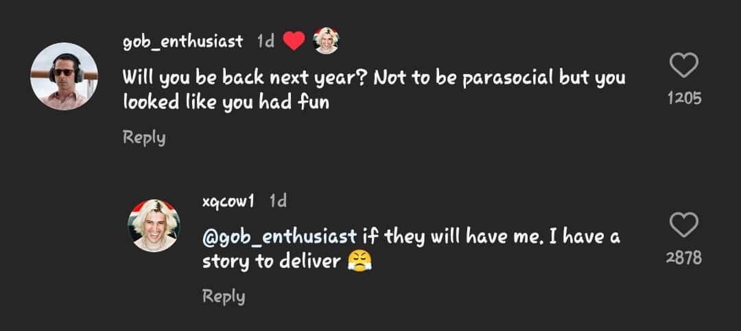 xQc shared his decison to play in next year's Sidemen Charity Match (@xqcow1/Instagram) 