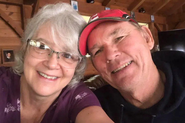 Robert Eger, 72, and Patti Eger, 62, owned the house in Bowdoin where Eaton allegedly gunned them down (patti.deRaps.eger/Facebook)
