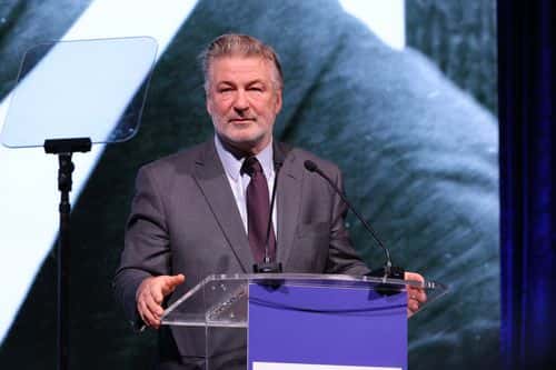 Alec Baldwin speaks onstage at the 2022 Robert F. Kennedy Human Rights Ripple of Hope Gala at New York Hilton on December 06, 2022 in New York City.