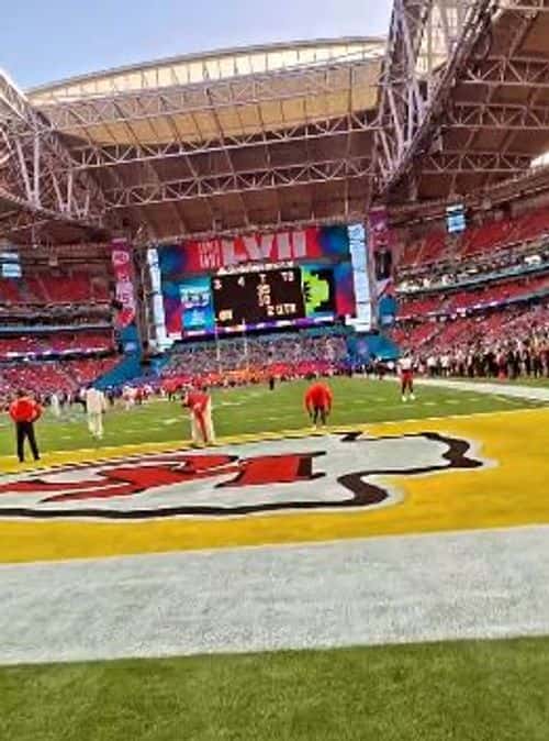 Gracie Hunt showing the BTS of Superbowl (Instagram/ Gracie Hunt)