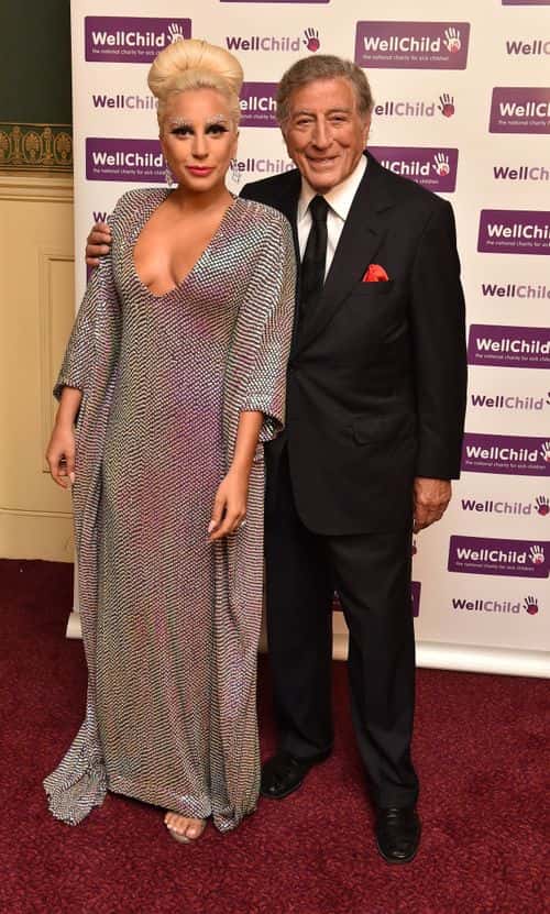 Lady Gaga and Tony Bennett prior to the Gala Concert in aid of WellChild at Royal Albert Hall on June 8, 2015 in London, England.