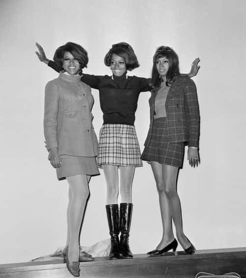 American all-female singing group The Supremes at Heathrow Airport, London, UK, 22nd January 1968. (Photo by George Stroud/Daily Express/Getty Images)