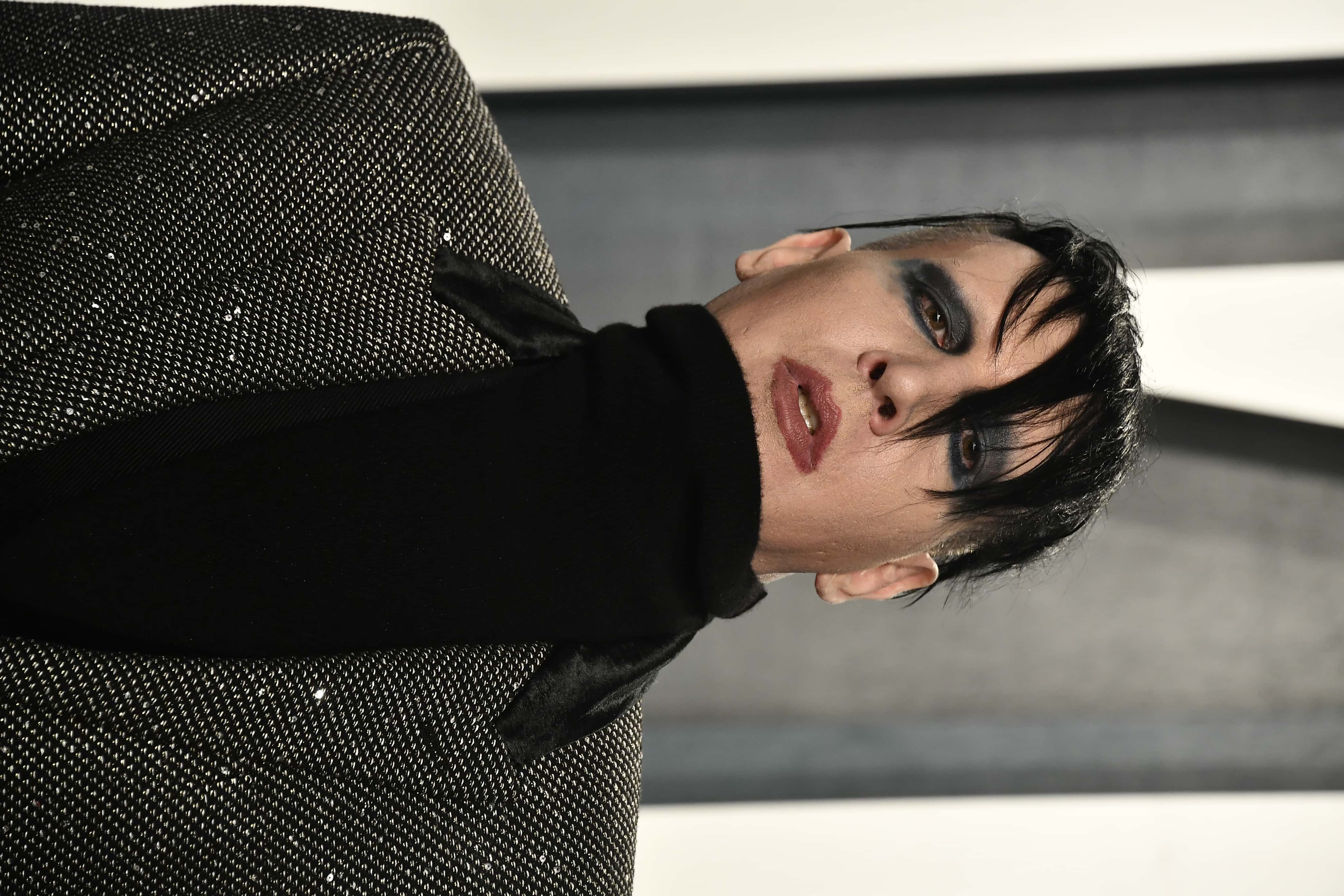 Marilyn Manson attends the 2020 Vanity Fair Oscar Party hosted by Radhika Jones at Wallis Annenberg Center for the Performing Arts on February 09, 2020 in Beverly Hills, California. (Photo by Frazer Harrison/Getty Images)