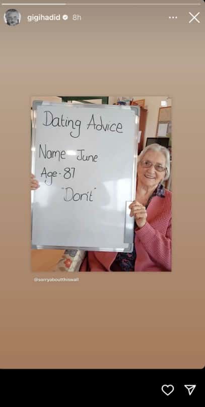 Gigi Hadid Instagram stories (Instagram/@gigihadid)