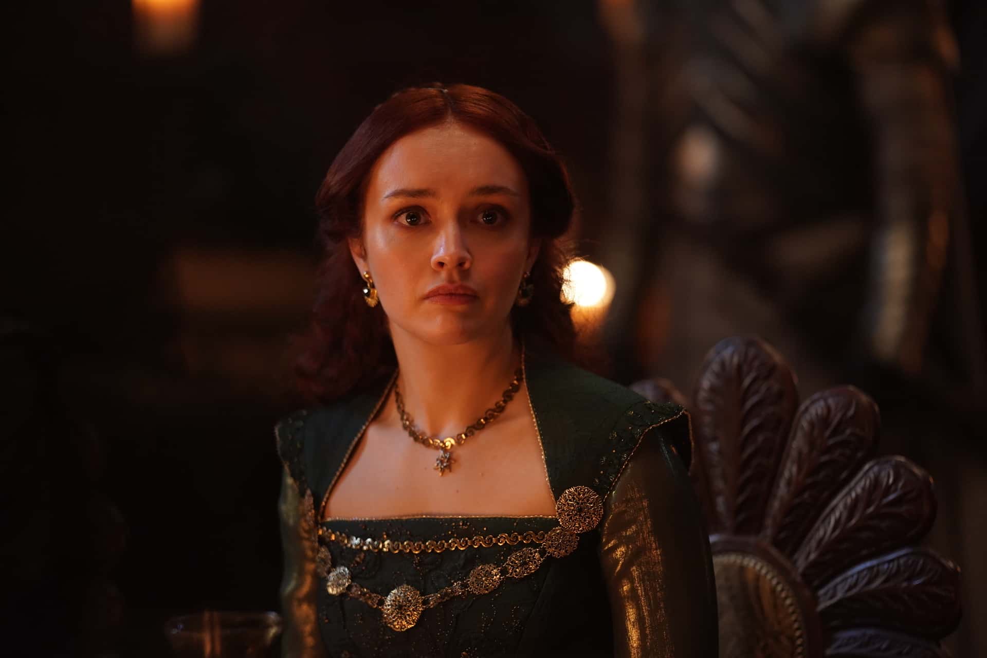 Olivia Cooke as Queen Alicent Hightower in 'House of the Dragon' (HBO)