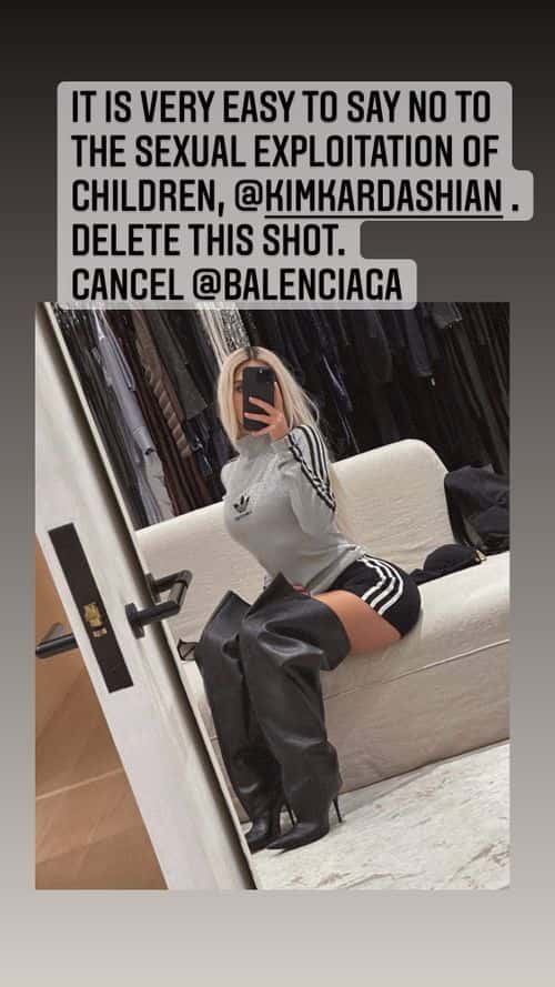 Candance Owens urged Kim Kardashian to delete all her posts related to Balenciaga from her Instagram (Candace Owens/ Instagram)