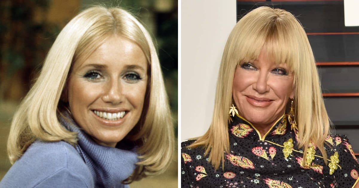 Suzanne Somers in Three's Company (1976) died in 2023 (American Broadcasting Companies, Inc., Getty Images)