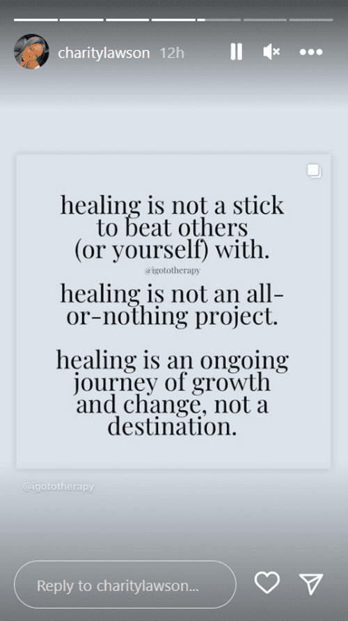 'The Bachelor' Season 27 contestant Charity Lawson talks about healing (Instagram/@charitylawson)