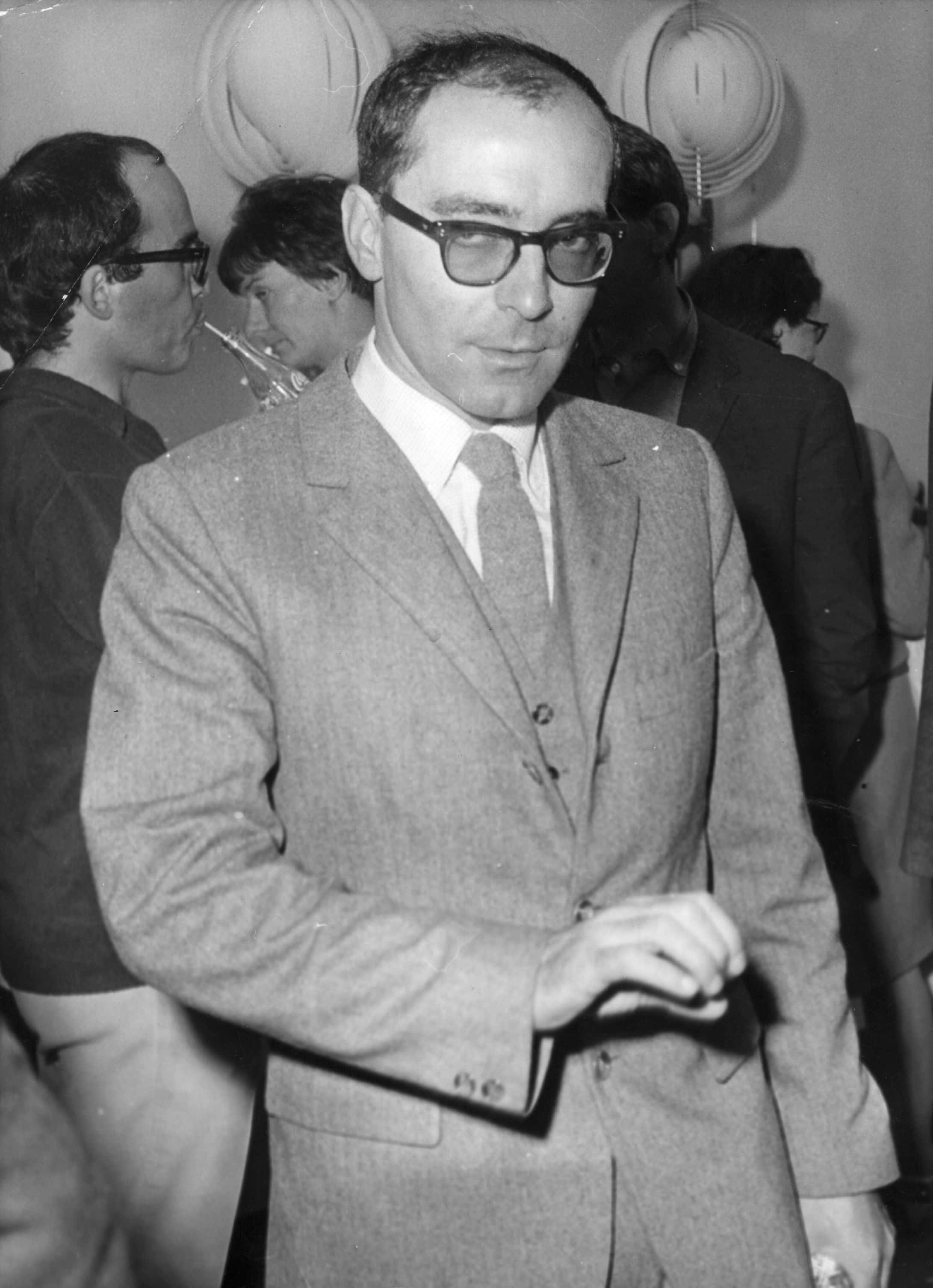 French film director Jean-Luc Godard at the Berlin International Film Festival.