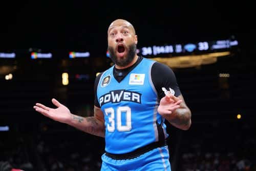 Royce White #30 of the Power reacts during the BIG3 Championship against Trilogy at State Farm Arena on August 21, 2022 in Atlanta, Georgia. (Photo by Kevin C. Cox/Getty Images for BIG3)