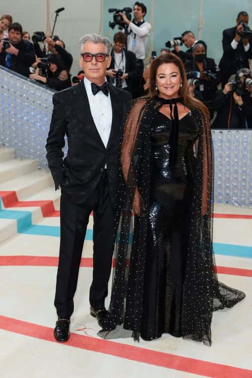 (L-R) Pierce Brosnan and Keely Shaye Smith attend The 2023 Met Gala Celebrating 
