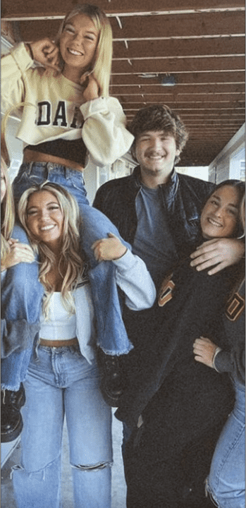 Madison Mogen, 21, top left, Kaylee Goncalves, 21, bottom left, Ethan Chapin, 20, center, and Xana Kernodle, 20, right.(Photo credit screenshot xanakernodle/Instagram)