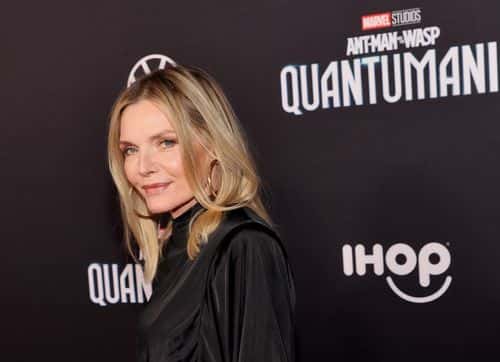 Michelle Pfeiffer attends the Ant-Man and The Wasp Quantumania world premiere at Regency Village Theatre in Westwood, California on February 06, 2023.