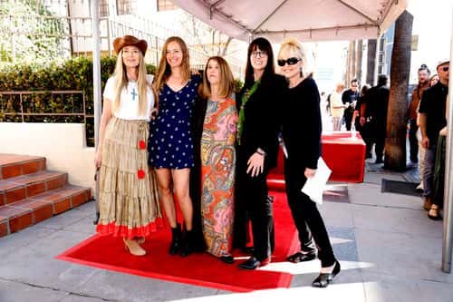 Chynna Phillips, Bijou Phillips, Owen Elliot-Kugell, Mackenzie Phillips and Michelle Phillips attend the unveiling of  