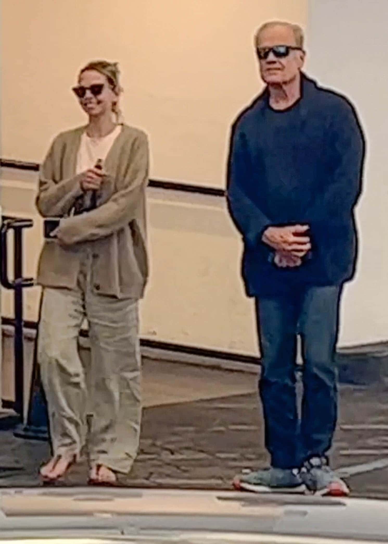 The Frasier actor, 68, took Kayte, 44, to Italian restaurant E Baldi , which is favourite among the stars of Hollywood (Backgrid)

