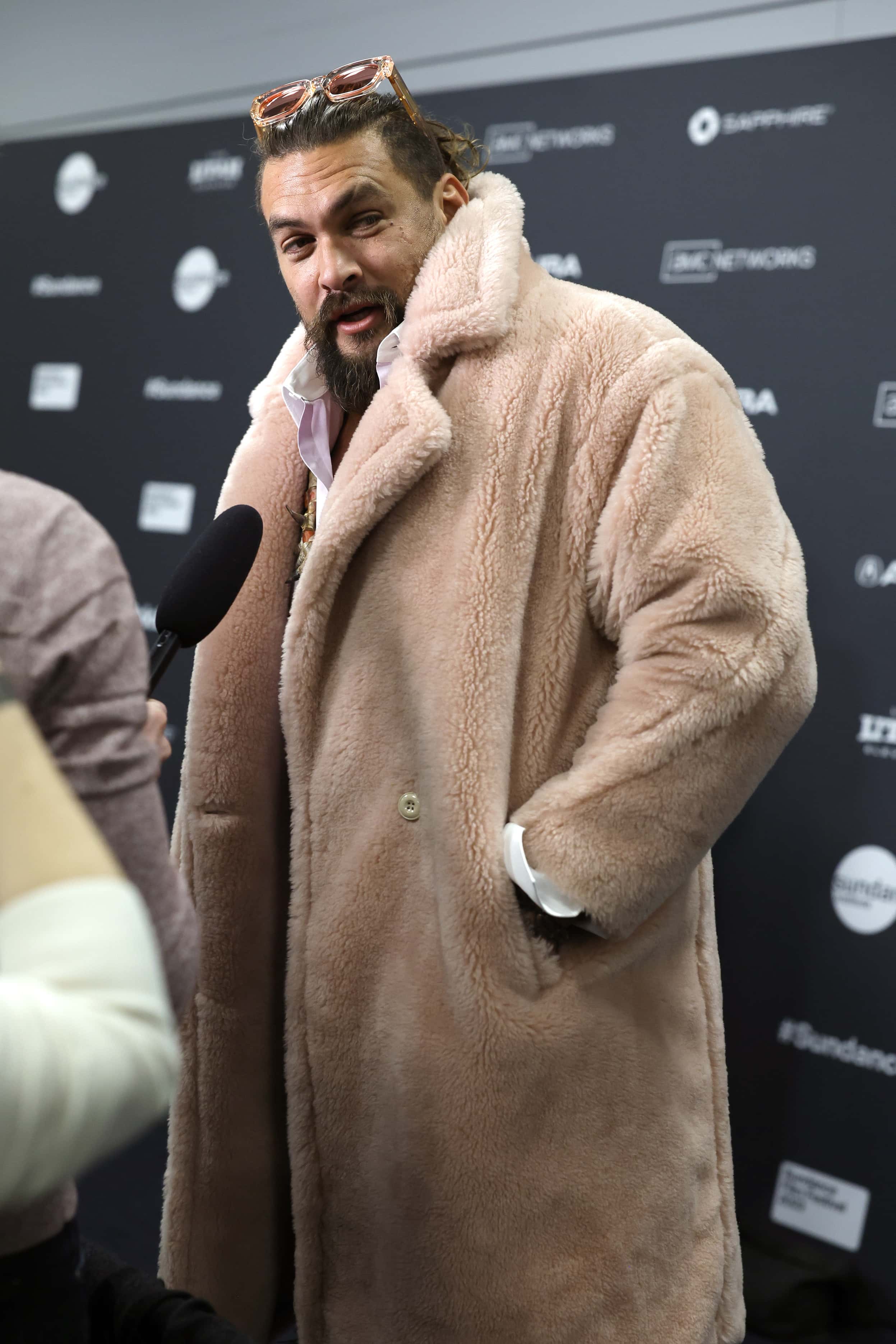 PARK CITY, UTAH - JANUARY 20: Jason Momoa attends the 2023 Sundance Film Festival 