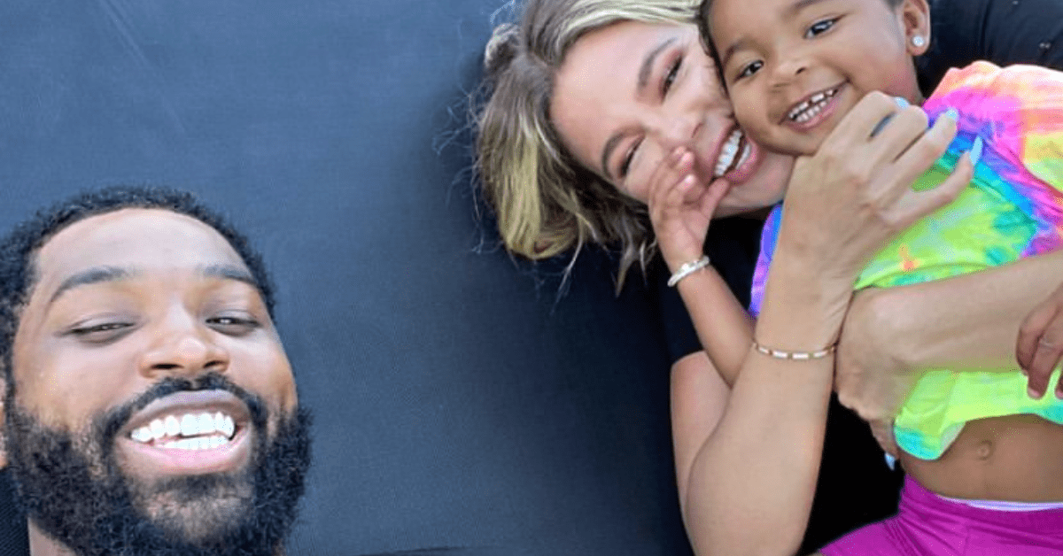 Tristan Thompson, Khloe Kardashian with their daughter True Thompson. (Instagram/@TristanThompson)