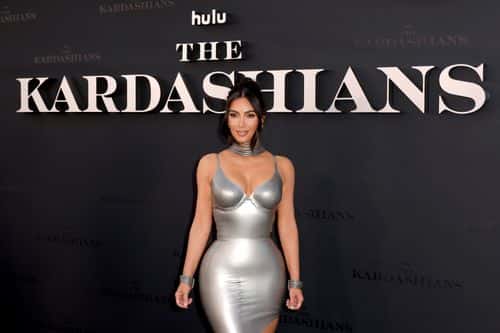 Kim Kardashian attends the Los Angeles premiere of Hulu's new show 