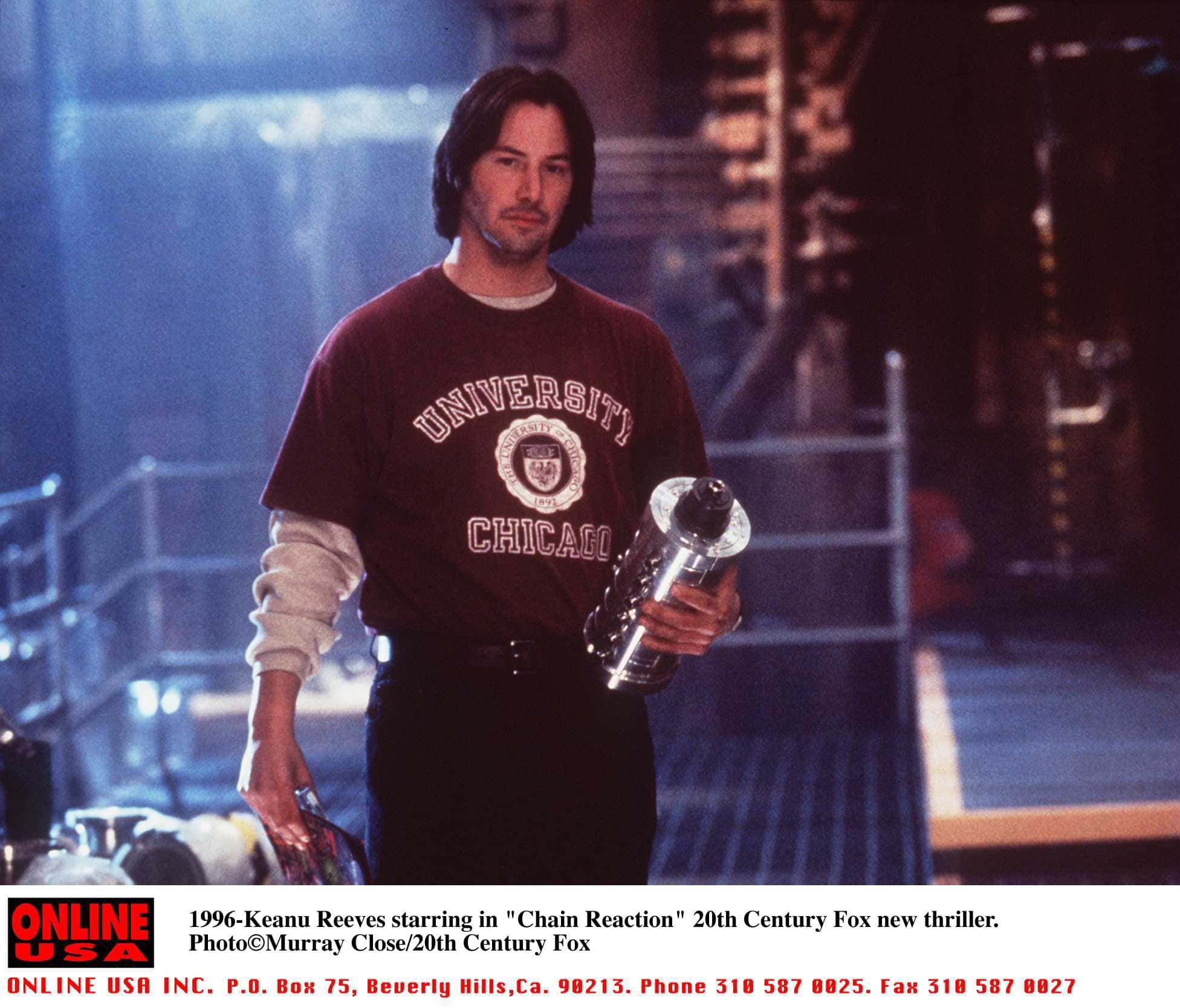 374766 02: 1996-Keanu Reeves Stars As Machinist Eddie Kasalivich In 