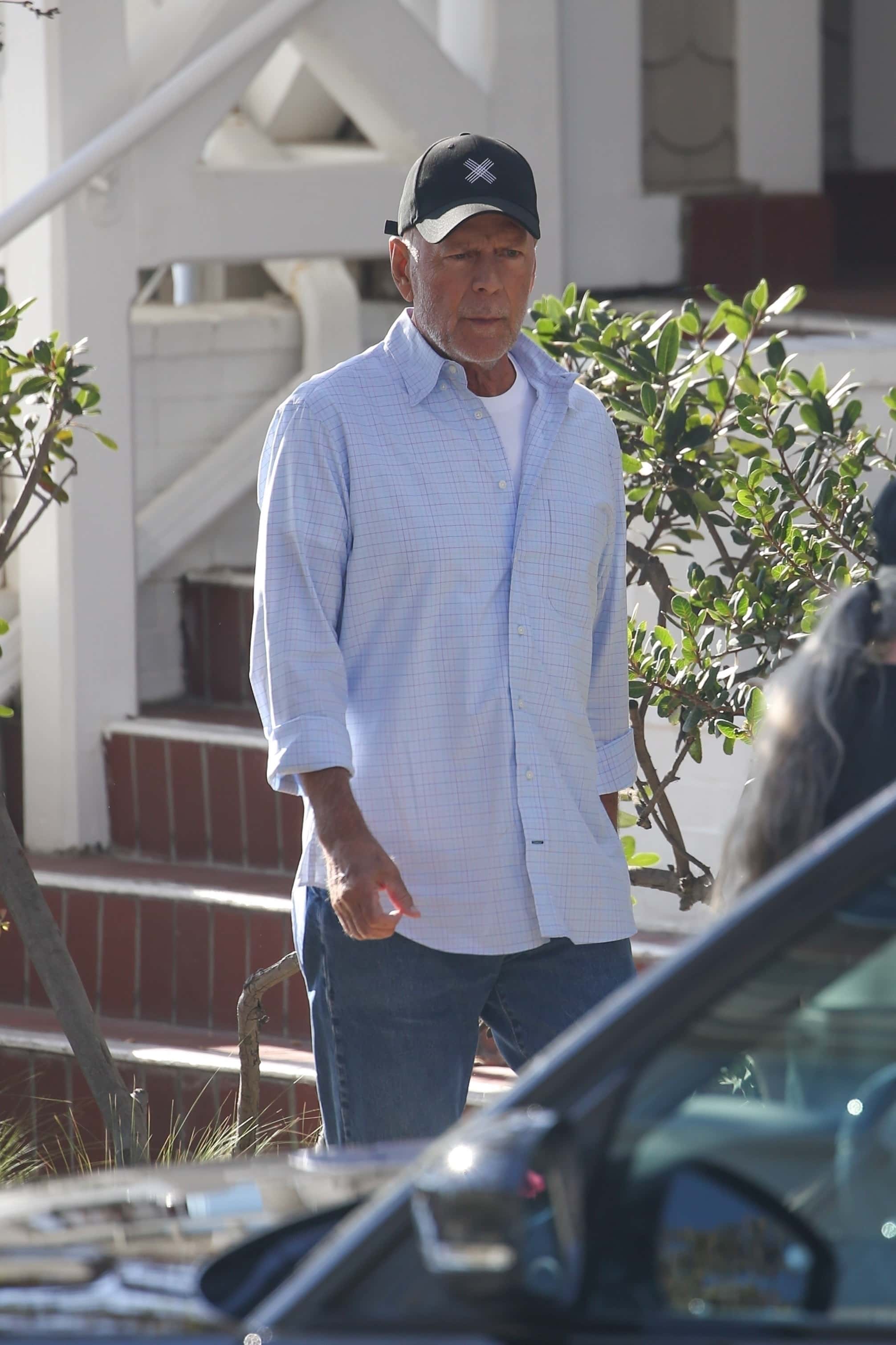 Bruce Willis was recently spotted in Santa Monica six months after it was revealed that he had an aphasia. (BACKGRID)