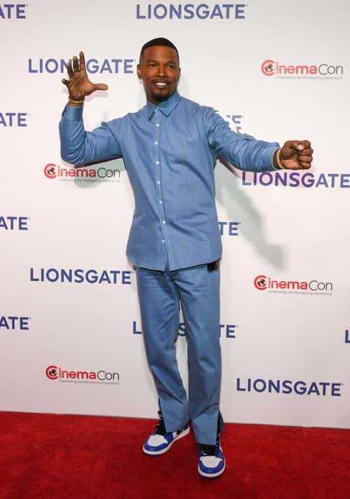 Actor Jamie Foxx attends the Lionsgate presentation at The Colosseum at Caesars Palace during CinemaCon, the official convention of the National Association of Theatre Owners, on April 26, 2018 in Las Vegas, Nevada.