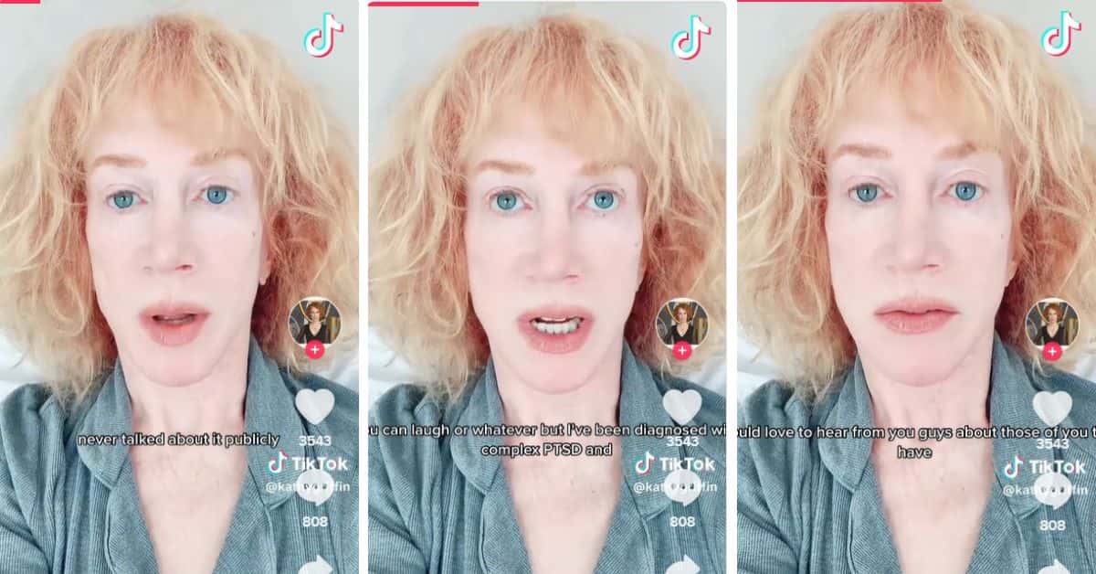 Kathy Griffin talks about being diagnosed with 'complex PTSD' in a TikTok video (TikTok screenshots)
